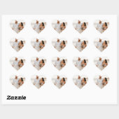 Roos Gold Foil Confetti Weddenfoto Hart Sticker (Vel)
