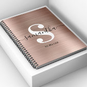 Roos Gold Foil Handtekening Monogram Small to Do L Notitieboek