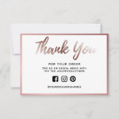 Roos Gold Foil Hartelijk dank voor uw aangepaste m (Voorkant)