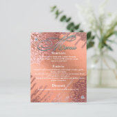 Roos Gold Foil Luxe Glam Elegant Stylish Wedding (Staand voorkant)