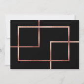 Roos Gold Foil Modern Minimalist Afstuderen Foto Aankondiging (Achterkant)