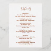 Roos Gold Foil Modern Wedding Enclosure Kaart (Voorkant)