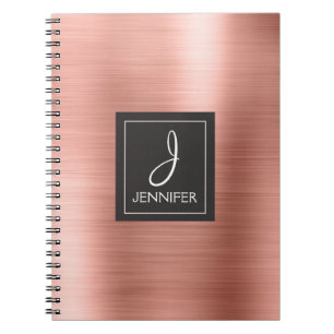 Roos Gold Foil Monogram notebook Notitieboek