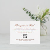 Roos Gold Foil QR Code Wedding Enclosure Kaart (Staand Voorkant)