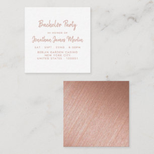 Roos Gold Foil & Script Bachelor Party Ticket