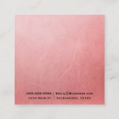 Roos Gold Foil Shine Girly Salon Minimale Grafisch Vierkante Visitekaartje (Achterkant)