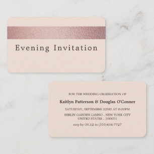 Roos Gold Foil Stripe, Evening Event Ticket Invite
