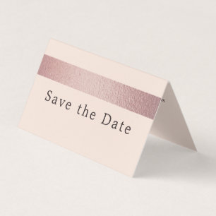 Roos Gold Foil Stripe Photo Save the Date Card Visitekaartjes