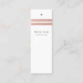 Roos Gold Foil Stripes | Witte Labels (Voorkant)