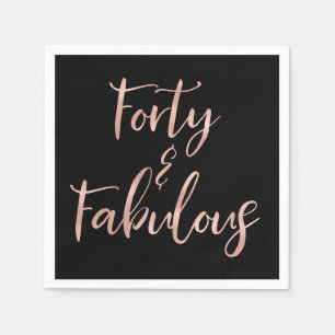 Roos Gold Foil Veertig 40 en Fabulous Servet