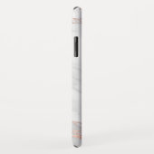 Roos Gold Folie Ananas op wit marmer Case-Mate iPhone Case (Achterkant/rechts)