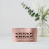 Roos Gold Folie Lashes Loyalty Kaart (Staand voorkant)