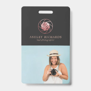 Roos Gold Fotograaf Logo Naam foto-tag Badge