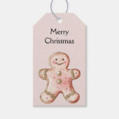 Roos Gold Gingerbread Cookie Cadeaulabel (Voorkant)
