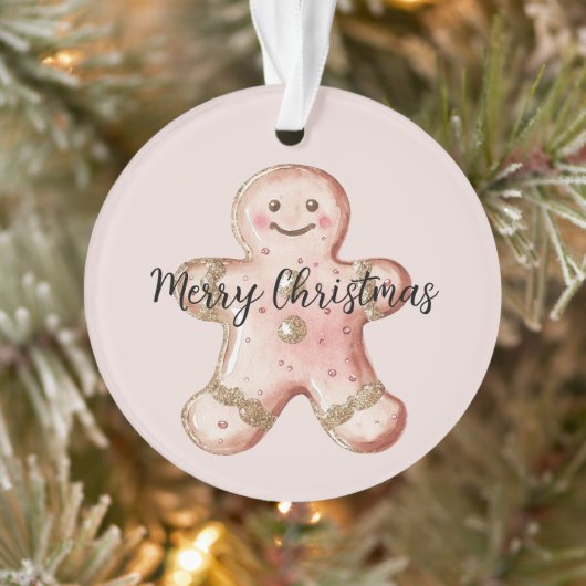 Roos Gold Gingerbread Cookie en Tree Ornament (Boom)