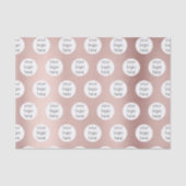 Roos Gold Girly Business Logo Packed Branded Tissuepapier (Voorkant)