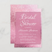 Roos Gold Girly Glitter Sparkle Vrijgezellenfeest Kaart (Voorkant / Achterkant)