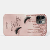 roos Gold Girly Lash Queen wimpers ogen Case-Mate iPhone Case (Achterkant (horizontaal))