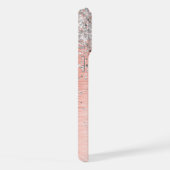 Roos Gold Girly Silver Glitter Sparkly iPhone Hoesje (Rechterkant)