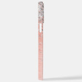 Roos Gold  Girly Silver Glitter Sparkly iPhone Hoesje (Rechterkant)