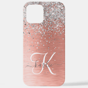 Roos Gold  Girly Silver Glitter Sparkly iPhone 12 Pro Max Hoesje