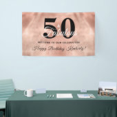Roos Gold Glam 50 en Fabulous Birthday Party Bann Spandoek (Beurs)