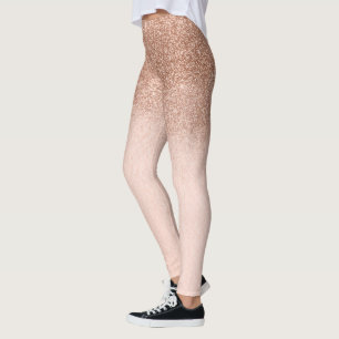 Roos Gold Glam Glitter Sparkle Ombre Trendy Leggings