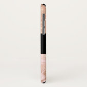 Roos Gold Glam Monogrammed Case-Mate iPhone Case (Achterkant/links)