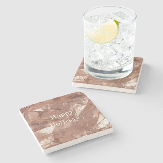 Roos Gold Glam Stenen Onderzetter (Zijkant)