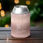 Roos Gold Glitter 50th Birthday Party Blikjeskoeler