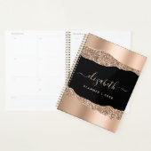 Roos Gold Glitter - Aangepast Planner (Display)