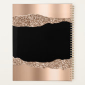 Roos Gold Glitter - Aangepast Planner (Achterkant)
