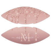 Roos Gold Glitter Aangepaste Letter Naam Football (Panelen)