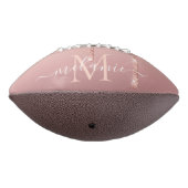 Roos Gold Glitter Aangepaste Letter Naam Football (Gedraaid 270)