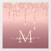 Roos Gold Glitter Aangepaste Letter Naam Venster C Raamsticker (Vel)