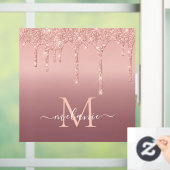 Roos Gold Glitter Aangepaste Letter Naam Venster C Raamsticker (Huis)