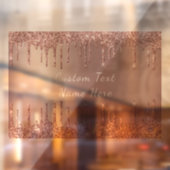 Roos Gold Glitter Aangepaste tekst Naam Venster Cl Raamsticker (Vel 2)