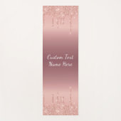Roos Gold Glitter Aangepaste tekst Naam Yoga Mat (Voorkant)