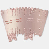 Roos Gold Glitter Aangepaste Tekstnaam Popcorn Box Bedankdoosjes (Ongevouwen)
