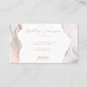 Roos Gold Glitter Agate White Visitekaartje (Achterkant)