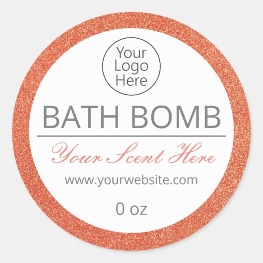Roos Gold Glitter Bath Bomb Weak Logo labels (Voorkant)