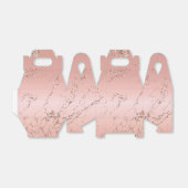 Roos Gold Glitter Bedankdoosjes (Uitgevouwen)