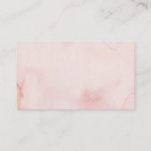 Roos Gold Glitter Bedankt kaarten Visitekaartje (Achterkant)