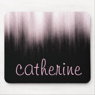 Roos Gold Glitter Black Faux Folie Glitterij Muismat