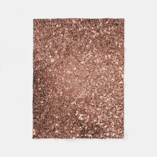 Roos Gold Glitter Blanket Fleece Deken (Voorkant)