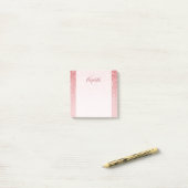 Roos Gold Glitter Blush Ombre op maat Post-it® Notes (Op bureau)