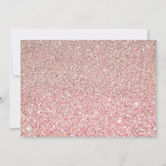 Roos Gold Glitter Blush Pink Floral Hartelijk dank Bedankkaart (Achterkant)