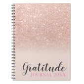 Roos gold glitter blush roze dankbaarheid tijdschr notitieboek (Voorkant)