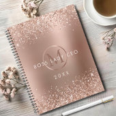 Roos Gold Glitter Boss Lady CEO Monogram Planner