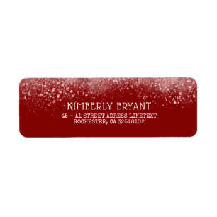 Roos Gold Glitter Bourgogne Rood Etiket